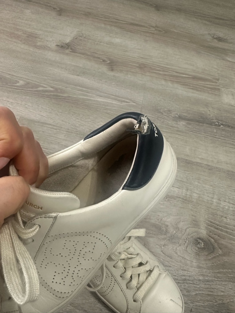 Tory Burch White Sneakers - Picture 6 of 7
